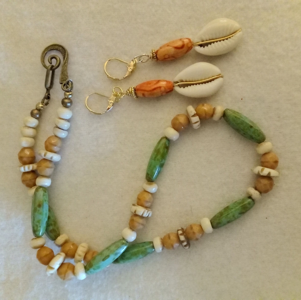 See Photos: One of A Kind, Handmade, Necklace & Pierced Earrings Fiesta Set